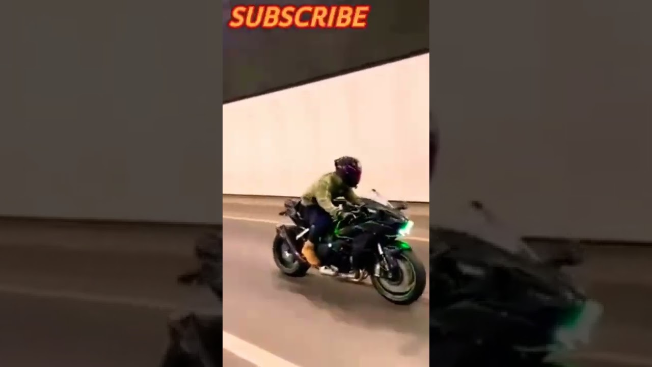 New video of ninga h2r bike riding in speed #viral #treanding # ...