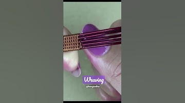 Wire weaving tutorial,brick stitch weave mini tutorial  #shorts #wirewrappingtutorial #weaving