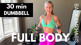 30Min Dumbbell Hiit Workout Full Body Back Focus Build Muscle Burn Fat