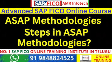 SAP FICO in  Telugu Introduction to ASAP Methodologies || What are the Steps in ASAP Methodologies?