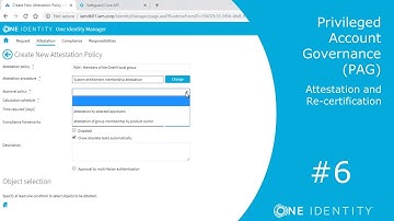 One Identity Manager | Privileged Account Governance #6 | Attestation and Re-certification