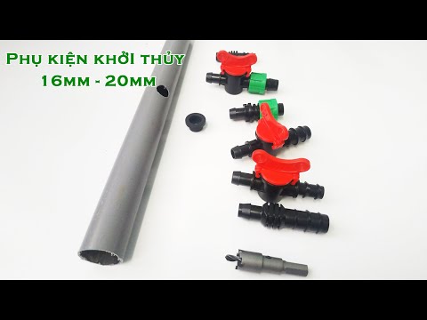 Hướng dẫn kết nối ống PE 16mm, 20mm với ống nhựa cứng PVC, HDPE - Tưới Biển Vàng