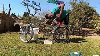 limpopo bikes.🚲= how I make my silver bike look so shiny 🧼🪣💦❤️🇿🇦💎