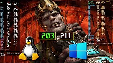 Linux vs Windows Benchmark Doom Eternal