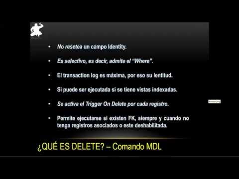 [T-SQL] - Diferencias entre los comandos Truncate y Delete.