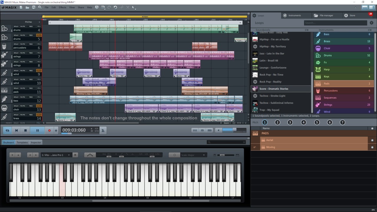 Magix Music Maker Single Note Orchestral Sound YouTube