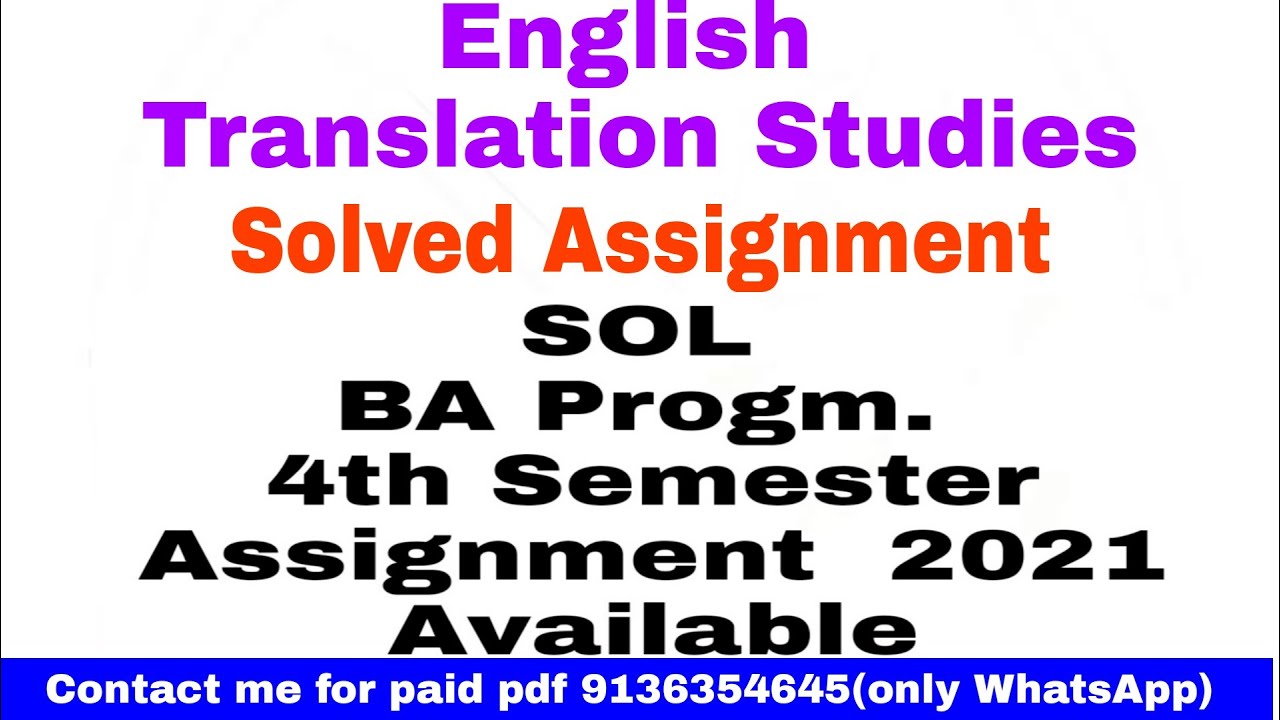 assignment translation english