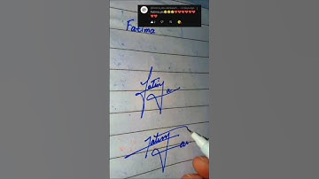 Fatima #signature #shortsfeed #calligraphy #shortsviral #handwriting #shorts