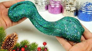 Рождественский лизун с блестками! DIY Рождественский лизун с блестками! DIY