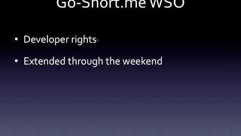 Go-Short.me WSO Demo