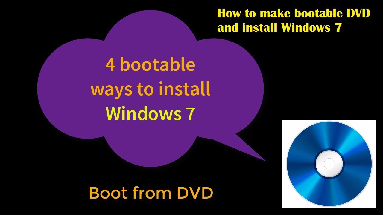 How to make bootable DVD and install Windows 7 - YouTube