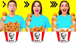 Fast, Medium or Slow Food Challenge | Funny Food Hacks by KaZaZa Challenge