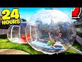 SPENDING 24 HOURS IN A BUBBLE TENT!