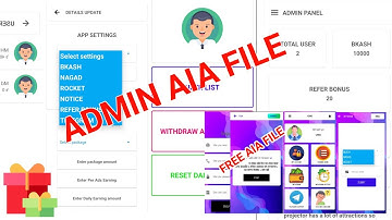 Free ADMIN Panel app aia file new year 🎁বোনাস 🎁 Kodular Earning app aia with admin panel 🥰