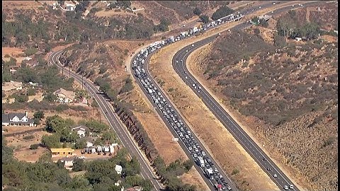 Vehicle crash shuts down 2 lanes of I-8 Eastbound near Alpine