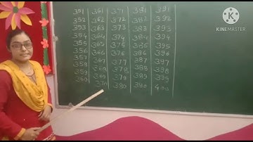 Number counting 351 to 400.