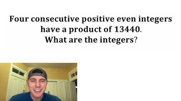 4 Consecutive Even Integers