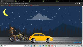 Car & bike Race/ Using HTML CSS Animation/2020 screenshot 1