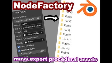 Node Factory: Mass Export Procedural Assets with Geometry Nodes (Blender Addon)