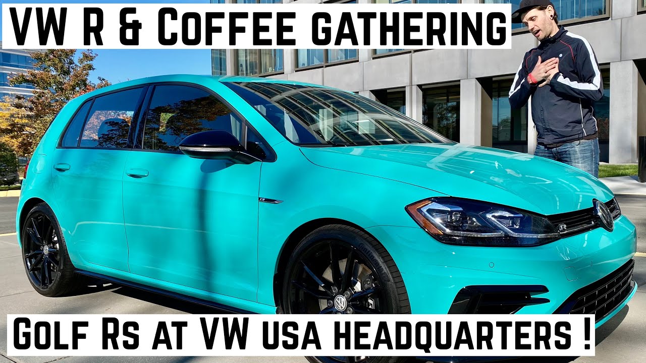 VW Rs + Coffee at the VW USA Headquarters! The first GTG during Covid times!