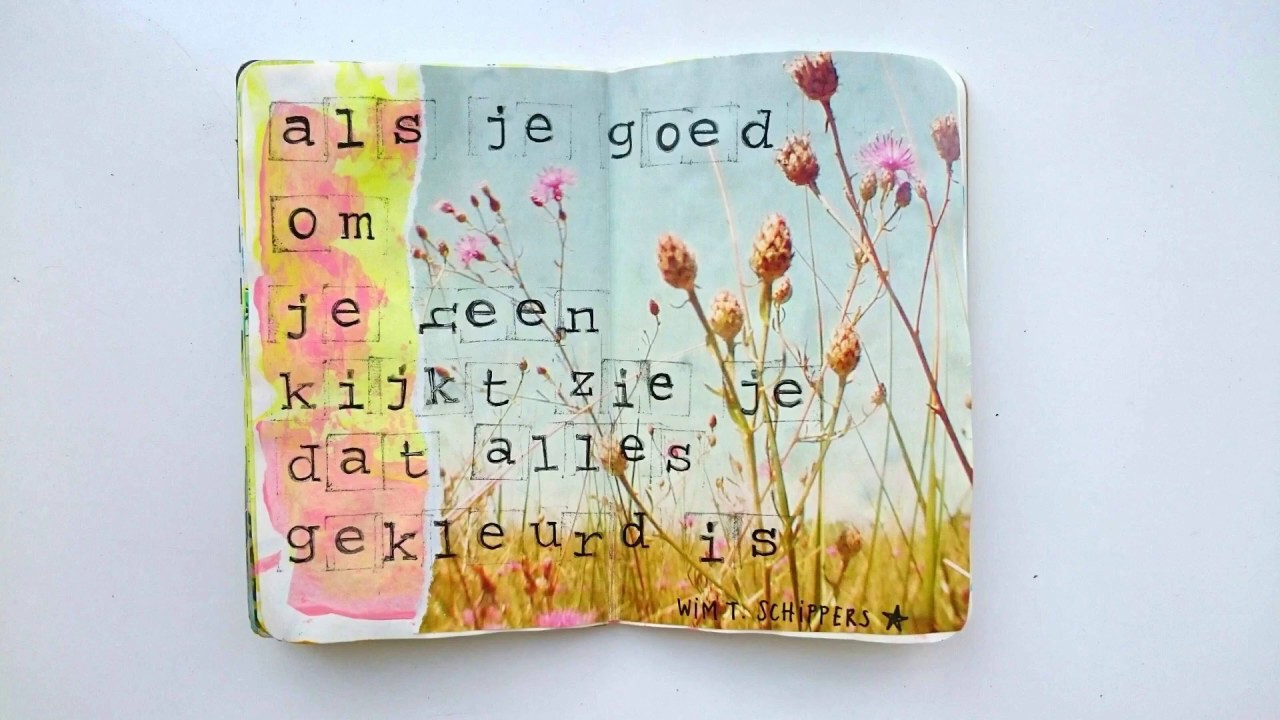 Verwonderlijk Zomerse mixed media pagina maken l Art Journal with Me Nederlands BD-23