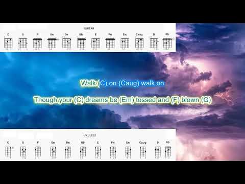 You Ll Never Walk Alone By Gerry The Pacemakers Play Along With Scrolling Guitar Chords Lyrics Youtube