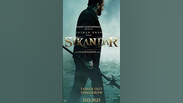 Sikandar First Official POSTER | Sikandar Teaser Exact Release Time | #salmankhan #sikandar #shorts