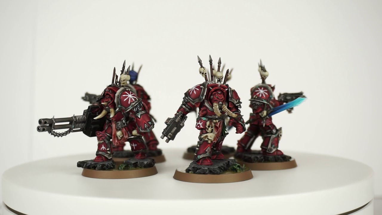 Chaos Space Marines - Word Bearers - Chaos Terminators - YouTube