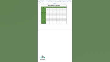 Never Seen : Attendance tracker in % #cheatsheet #googlesheet #ytshorts #exceltrick #excel #short