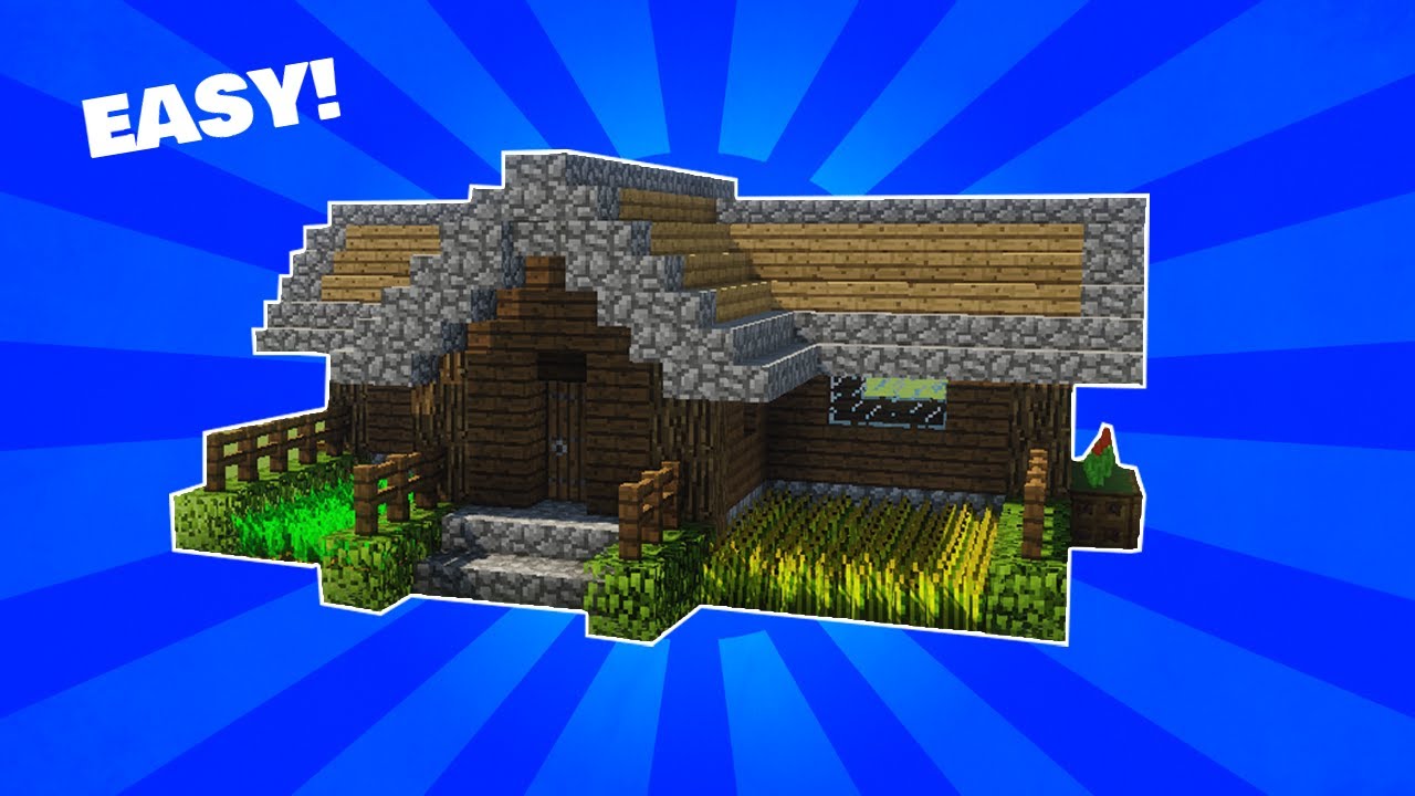 Minecraft: How to Build a Starter House Tutorial [EASY] #1 - YouTube