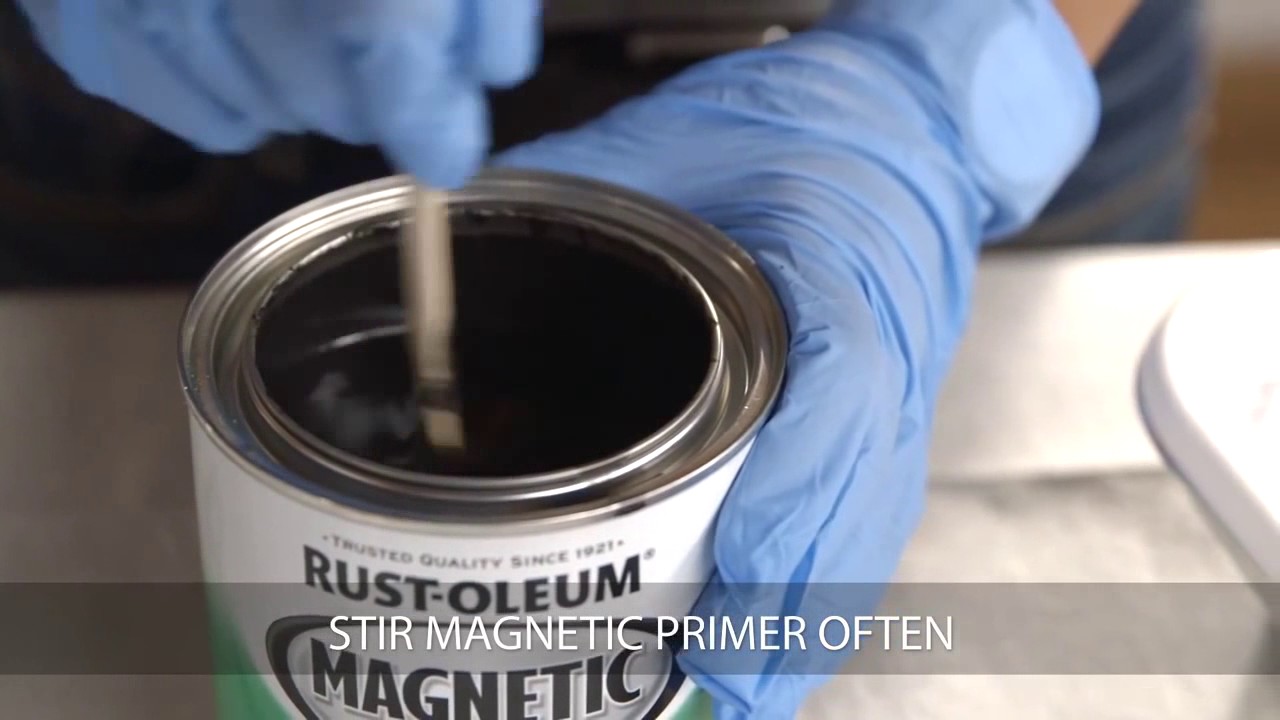 How To Create Magnetic Wall With Rust Oleum Magnetic Primer Paint Youtube