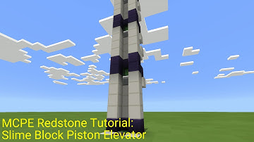 Minecraft Pocket Edition Redstone Tutorial: Slime Block Piston Elevator (MCPE 1.0.5)