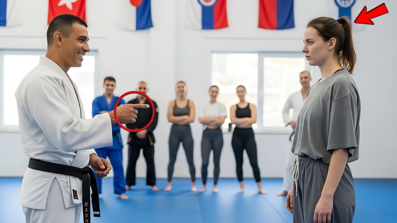 Cinturón negro retó a una mujer como broma… lo que pasó dejó al gimnasio en silencio!