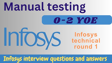 Infosys Technical Round 1 || Manual Testing Interview | 0-2 years of Experience #softwaretesting