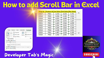 🔥How to add Scroll Bar in Excel | Developer Tab🔥