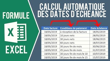 EXCEL - CALCUL DES DATES D
