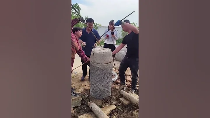 Amazing installing concrete pipe underground ✌️