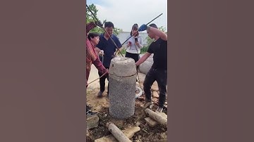 Amazing installing concrete pipe underground ✌️
