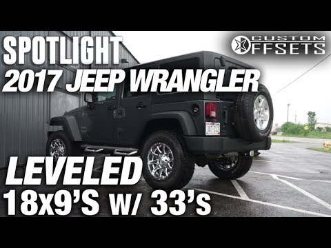 Spotlight - 2017 Jeep Wrangler , 2.5" Lift, 18x9's, and 33's - YouTube