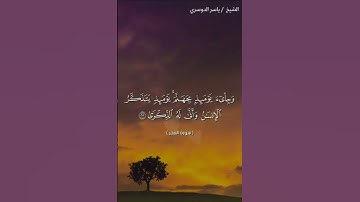 سورة الفجر من آية 21 إلى آية 23  بصوت الشيخ ياسر الدوسري❤❤