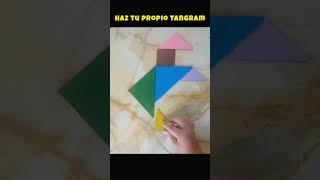 Tangram de Cartón  #manualidadestoktok #arteenelcole #tangram