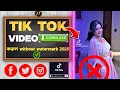 how to tik tok video download watermark remover 2025,Remove Watermark tik tok। Jahirull tutorial BD