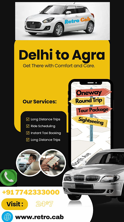 Need a Taxi 🚕 Cab ?' Book ✓ 'Delhi to ✓Mathura & ✓Agra Road Trip!  safe,reliable taxi service! 24x7🚕