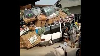 Ridiculously Overloaded Toyota Previa