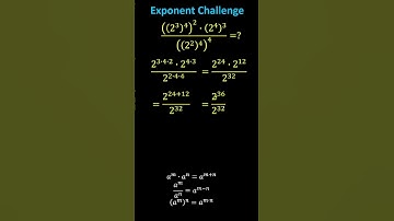 Exponent Challenge: Evaluate a Rational Expression Using Exponent Properties (Ex 1) #maths #math