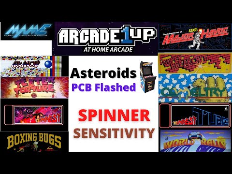 Arcade1UP - Asteroids Flashed PCB - Spinner Sensitivity Settings from Scott Farrar