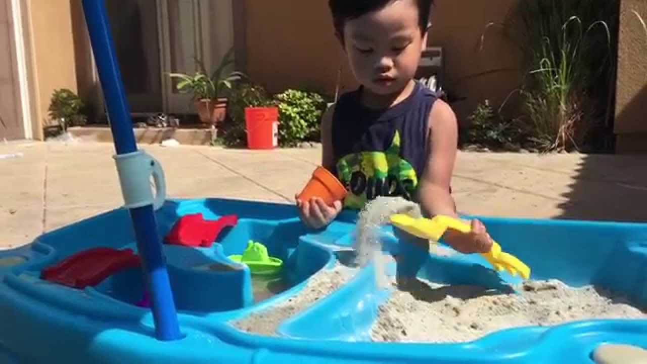 step 2 cascading sand and water table