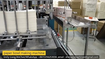 High speed paper food bowl making machine for rice salad container