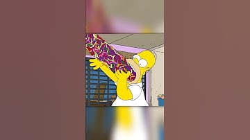 Homer eats gigantic gummy worm 😆 #simpsons #shorts