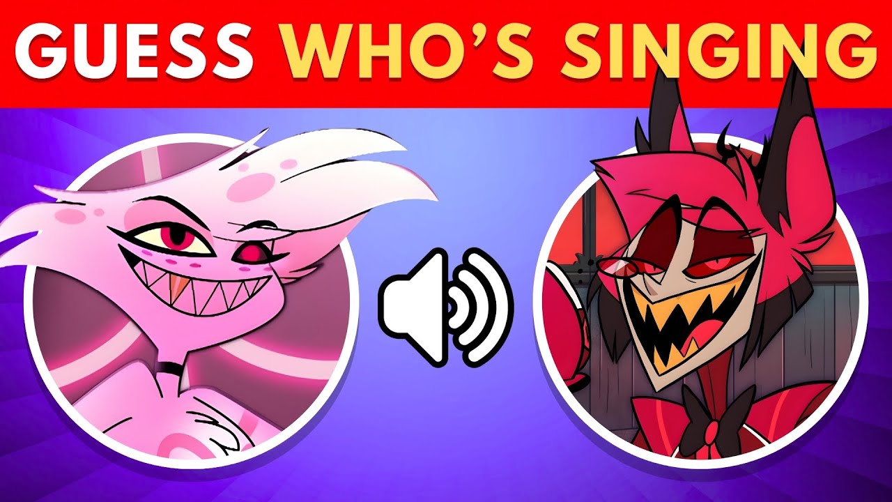 Угадайте, кто поёт? 🎙️🎶 Персонажи «Отеля Хазбин» 😈👹 Аластор, Энджел Даст, Чарли, Вегги, Хаск